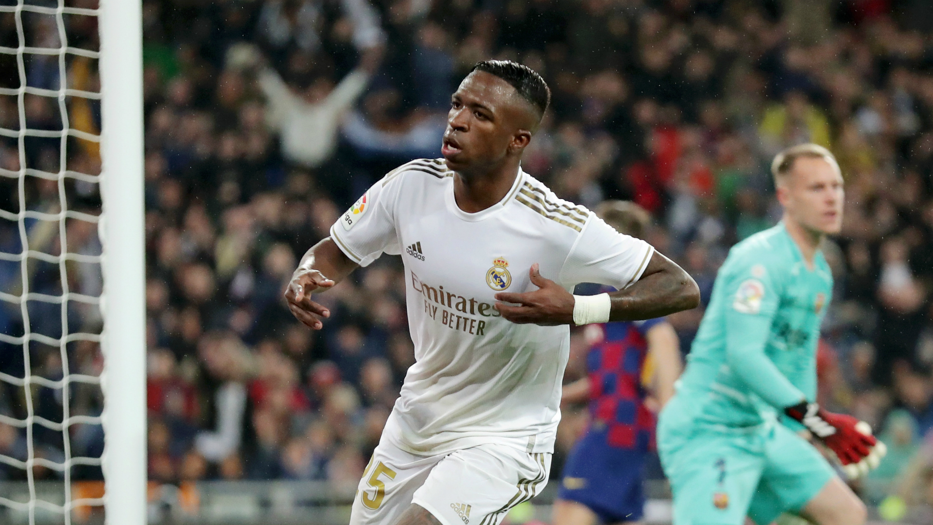 Real Madrid 2-0 Barcelona: Vinicius and Mariano strikes send Zidane's men top